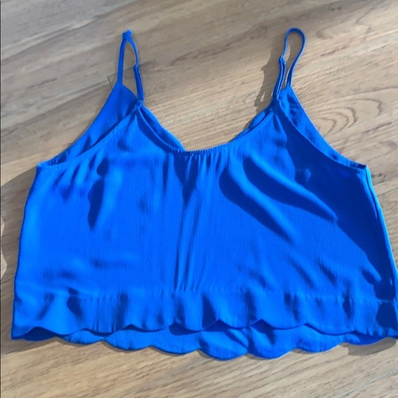 Lush blue scalloped tank top - Picture 7 of 9